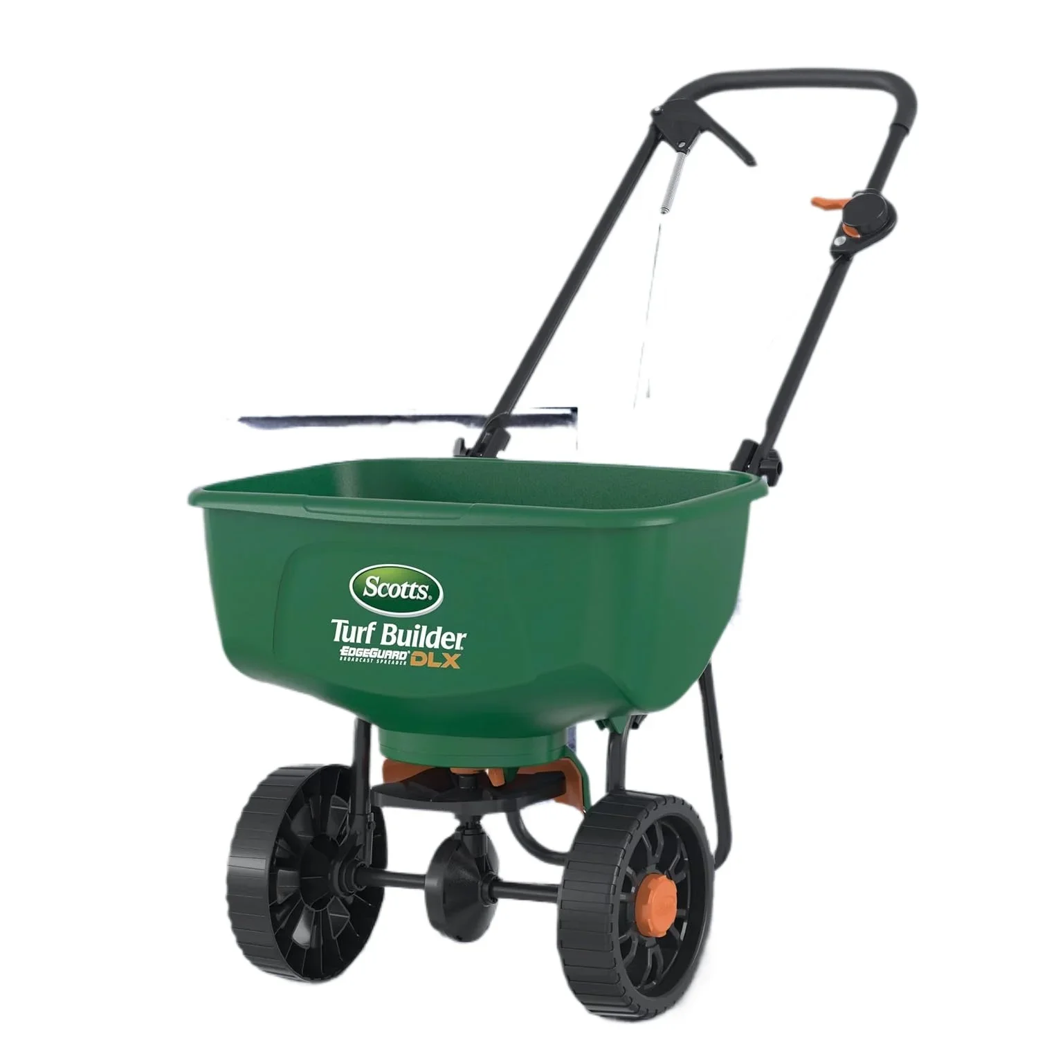 

Turf Builder EdgeGuard DLX Broadcast Spreader for Seed, Fertilizer, Salt, Ice Melt, Holds up to 15,000 sq.ft. Product