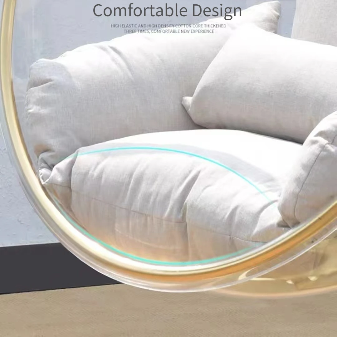 Home page transparent bubble chair indoor hanging chair hanging basket hanging ball space chair glass ball Nordic swing outdoor