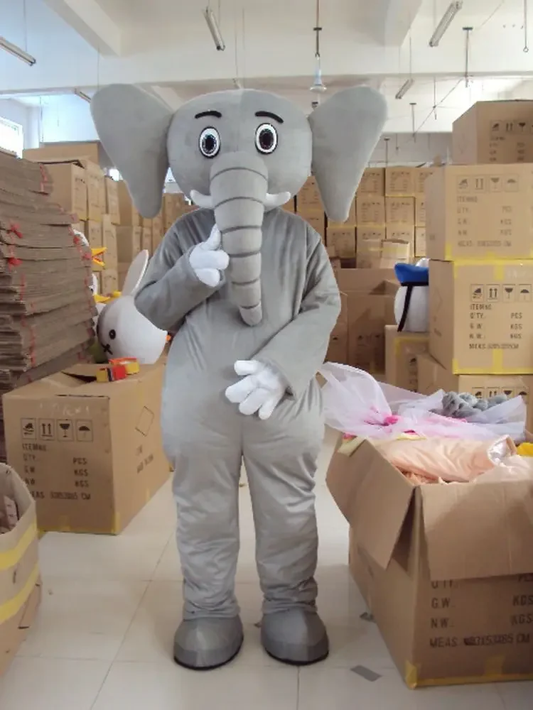 Cosplay Gigantische Olifant Cartoon Mascotte Kostuum Toneelvoorstelling Reclameceremonie Verkleedfeest Dier Carnaval Rekwisieten