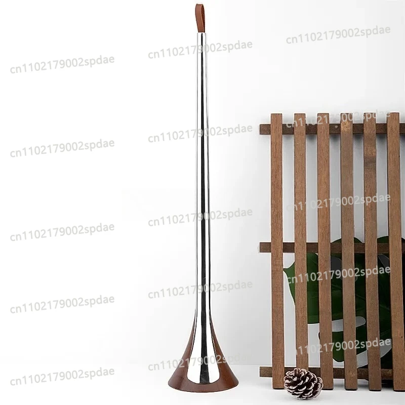 For Walnut Stainless Steel Shoe Horn Helper Easy Slip-On Metal Lifter Tool