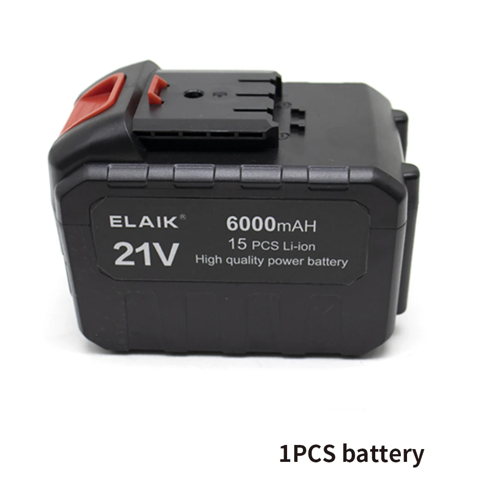 21V 6000mAh Rechargeable Battery Lithium Ion Battery High Capacity Electric Power Tool Battery