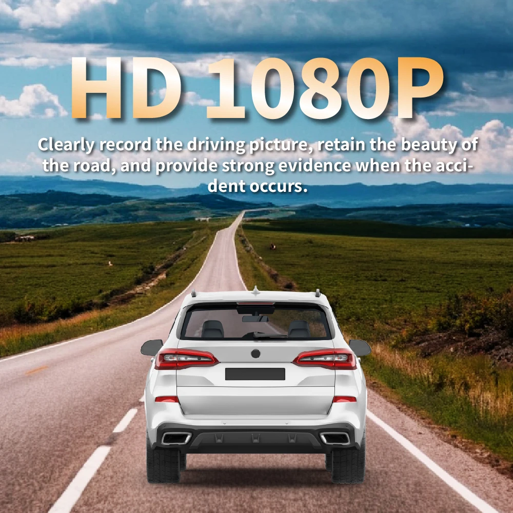 4inch Dash Cam Aluminium Alloy Full HD 1080P Night Vision  Front Rear View Loop Recording Dashboard Car DVR 2Lens Black Box