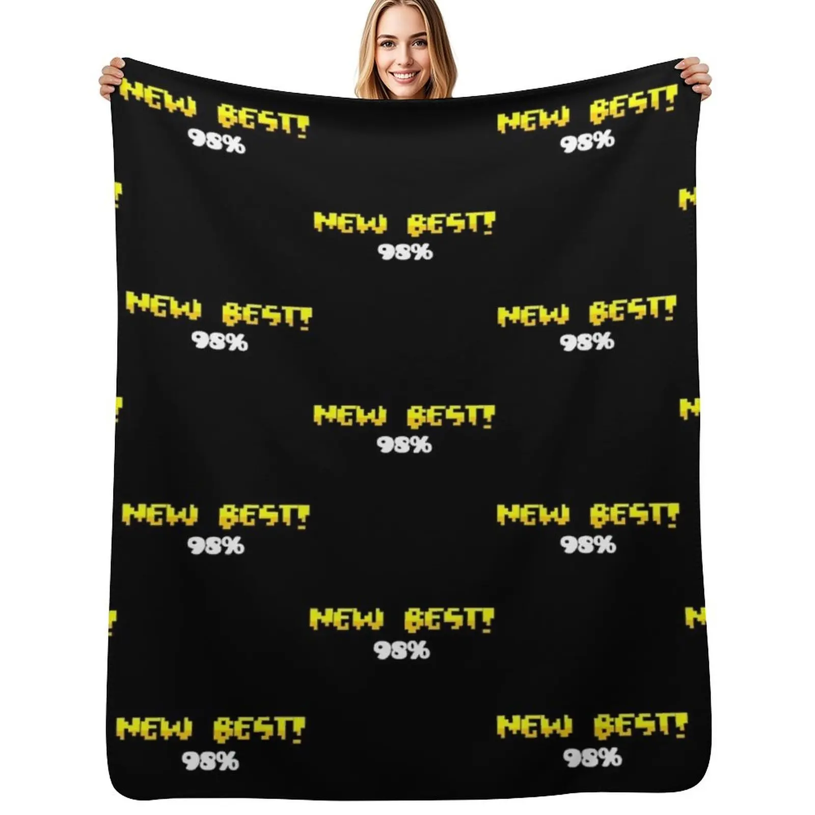 Geometry Dash Rage 98 Throw Blanket Cute Plaid Soft Plush Summer Beddings Bed linens Fashion Sofas Blankets