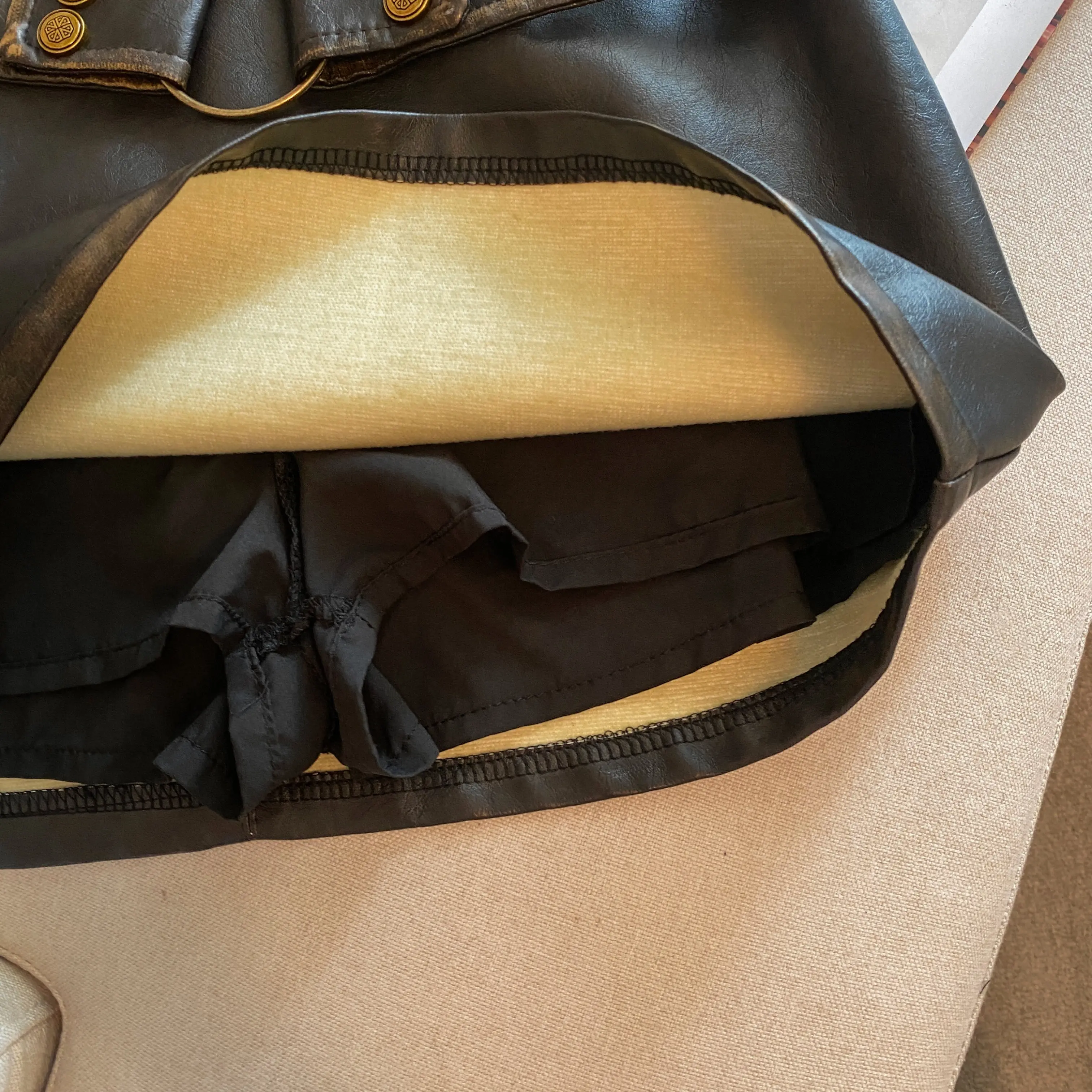 스윗 쿨 빈티지 스타일 하이웨이스트 PU 레더 미니스커트 여성 섹시 레이스 패치워크 브라운 A라인 숏 스커트 Y2k 펑크 스트릿웨어