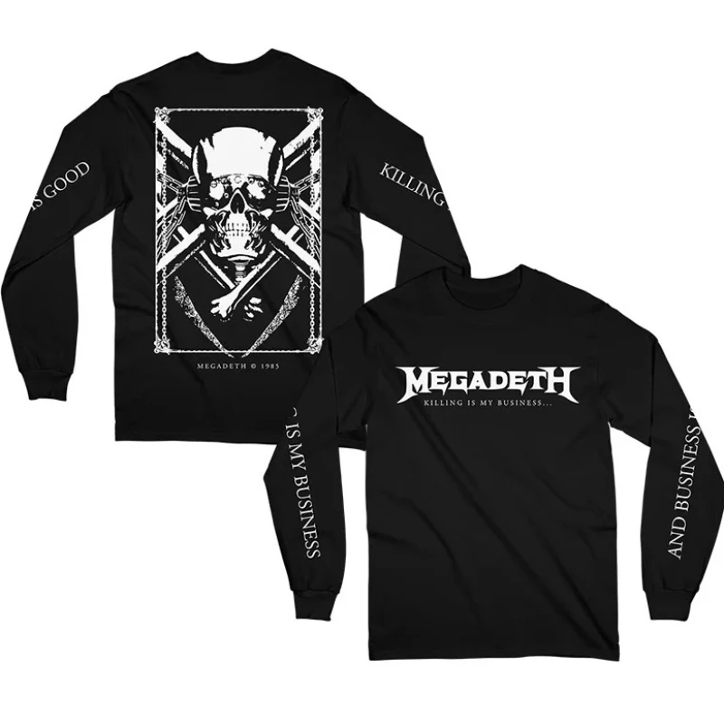 Megadeth American punk metal rock band 3D printed unisex long sleeved T-shirt shirt autumn fashion American street retro top