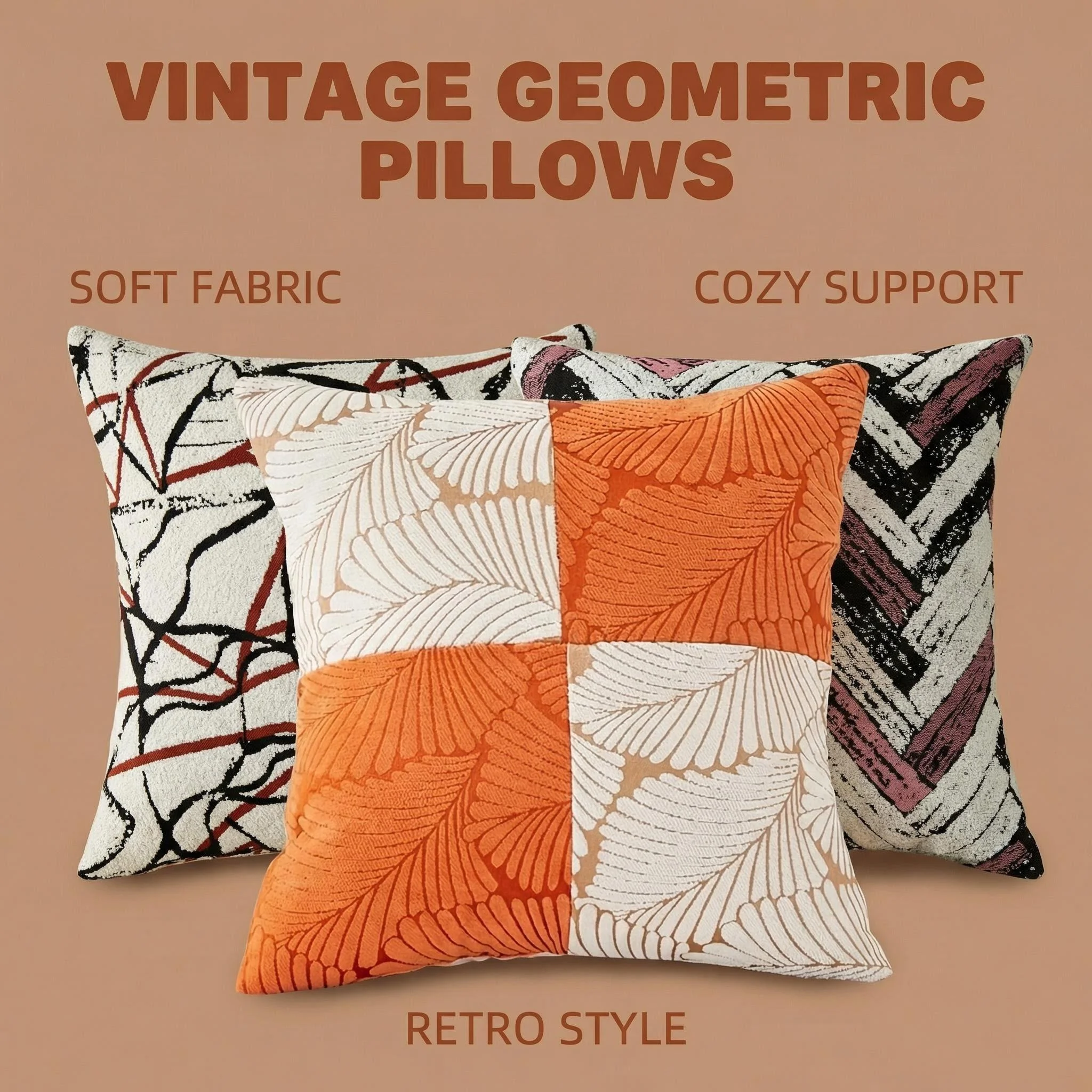 Jacquard Chenille Pillow Case, No Inner Core, Decorative Soft Pillow Cover for Home Decor Machine Washable Removable
