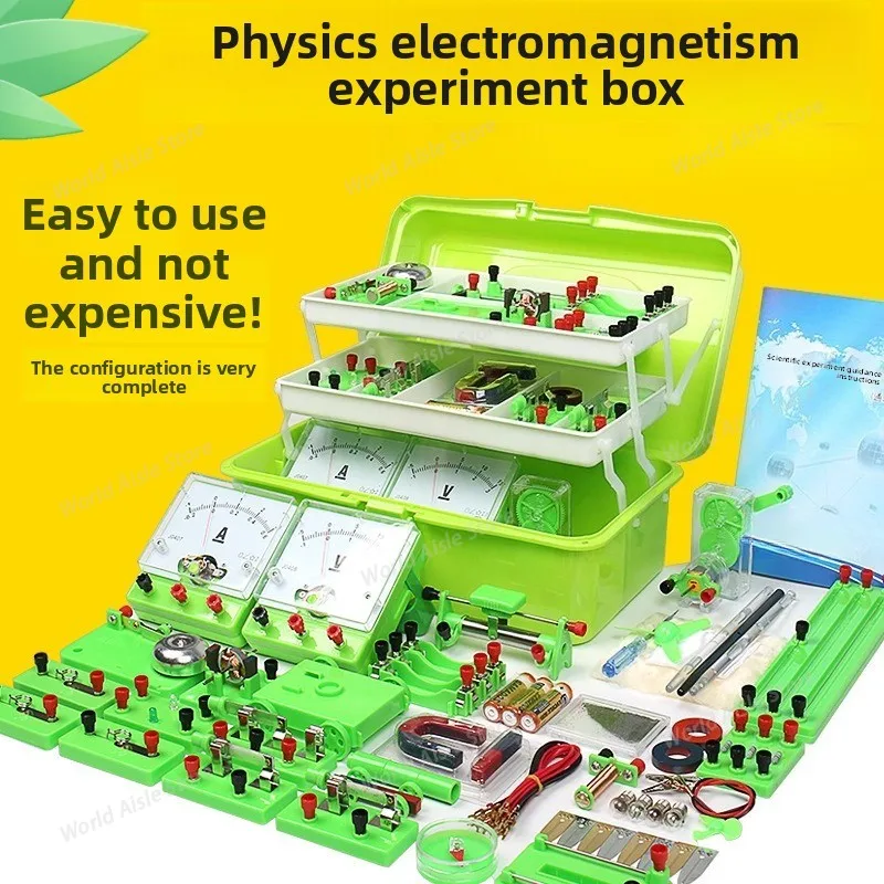 Physics Labs Basic Electricity Discovery Circuit Magnetism Experiment Kits Science Education Toy for Junior Senior High School