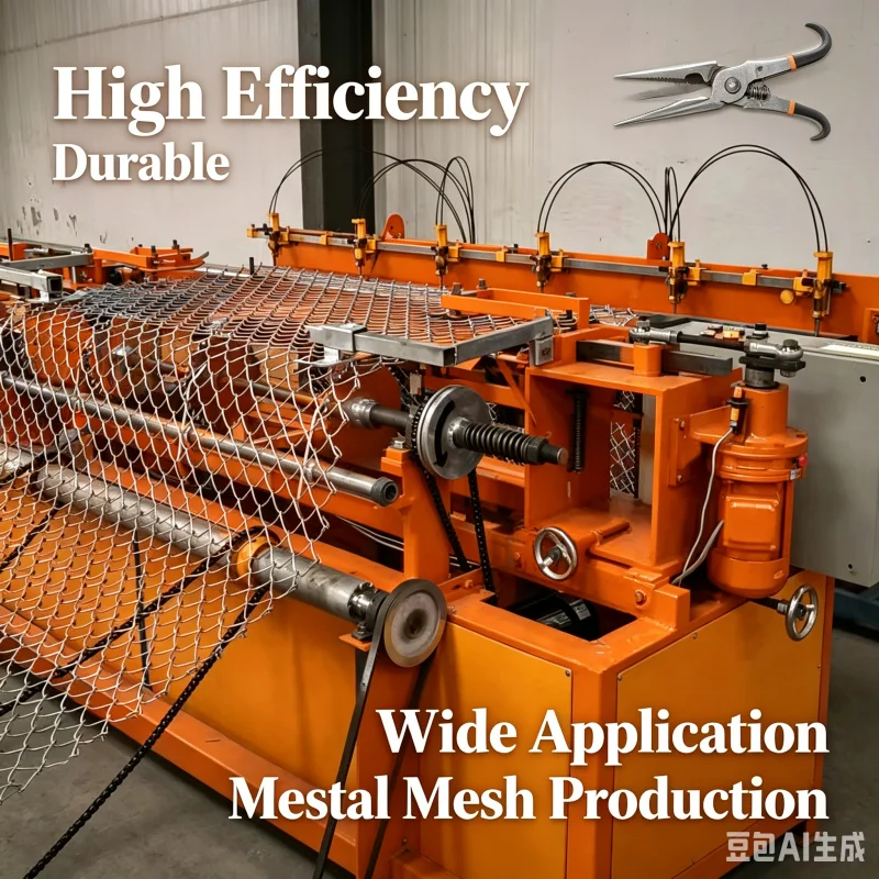 High Speed Double Wire Chain Link Fence Weaving Machine To Upgrade Technical Capability Of Local Wire Fencing Plants