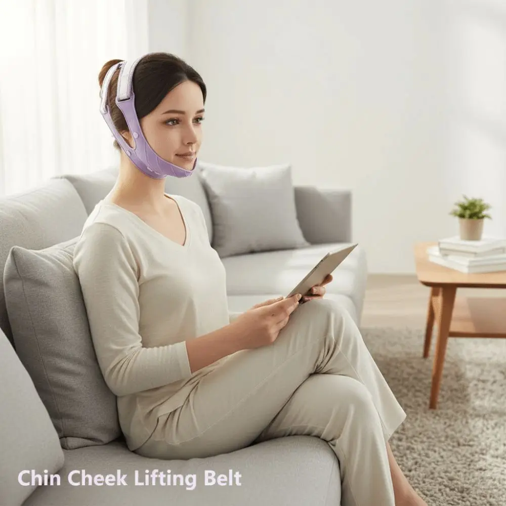 Tighting Reusable Face Strap Adjustable V Shaped V Line Mask Breathable Facial Massage Face Lift Up Strap Jawline Shaping