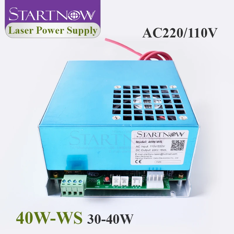 Startnow alimentatore Laser 50W-G per macchina per incidere di taglio di tubi Laser 30-55W Watt PSU 115V/230V MYJG 40W-WS/GS Power Model