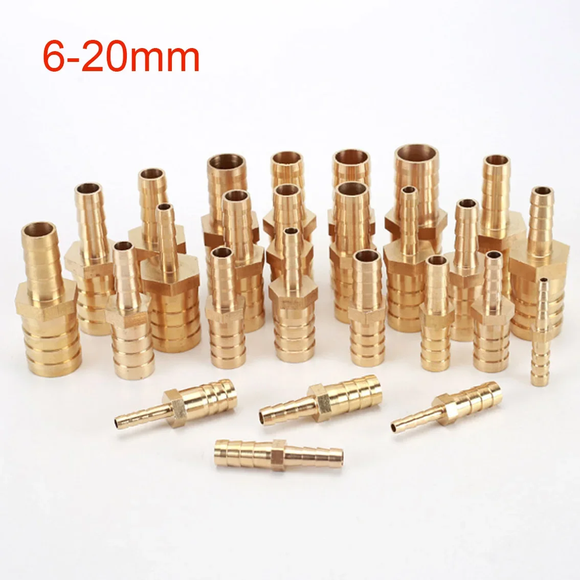 Brass Pipe Fitting 6/8/10/12/14/16/18/19/20mm Hose Barb Tail 1/8