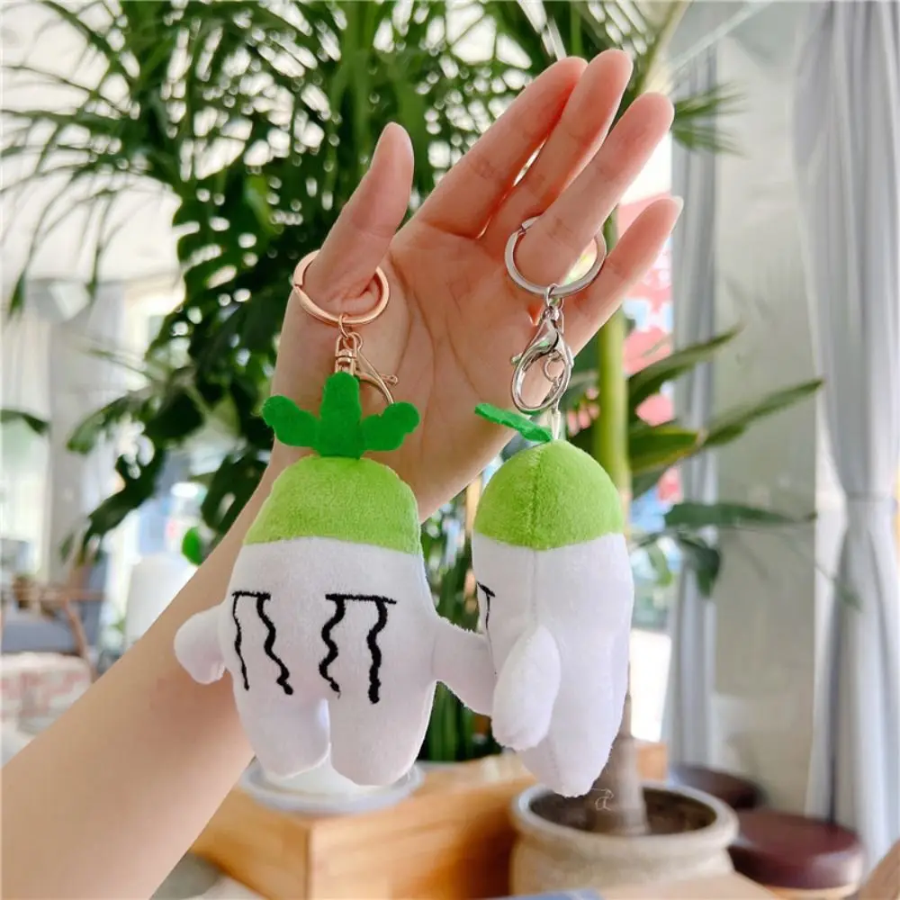 Cute Radish Keychain Creative Cartoon Vegetables Carrots Stuffed Doll Pendant Girl's Bag Soft Keyring