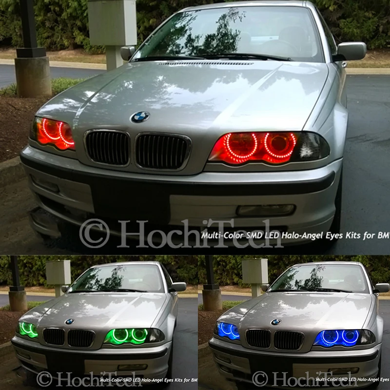 E46 RGB Katoen Angel Eyes Kit Halo Ring 131mm * 4 voor BMW E36 E38 E39 525i 528i 530i 540i 740i 750i 730d 740d 728i 320i 325i 330i
