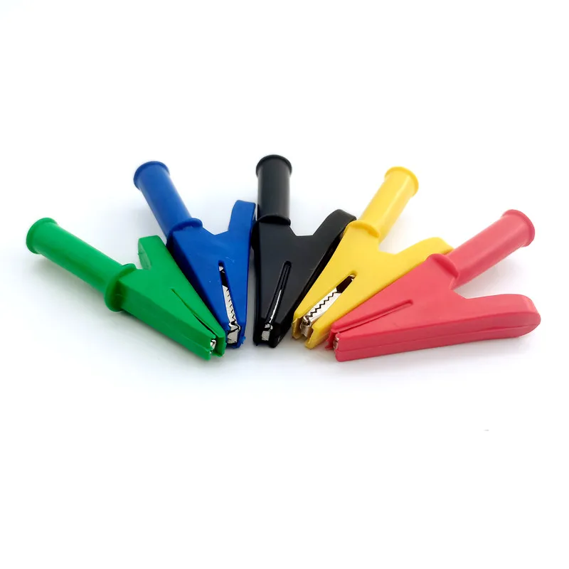 Crocodile Clip 57mm Opening 10mm Power Clip 4mm Hole Crocodile Clip Plug-in High Voltage All Inclusive Sheath 30A / 2KV