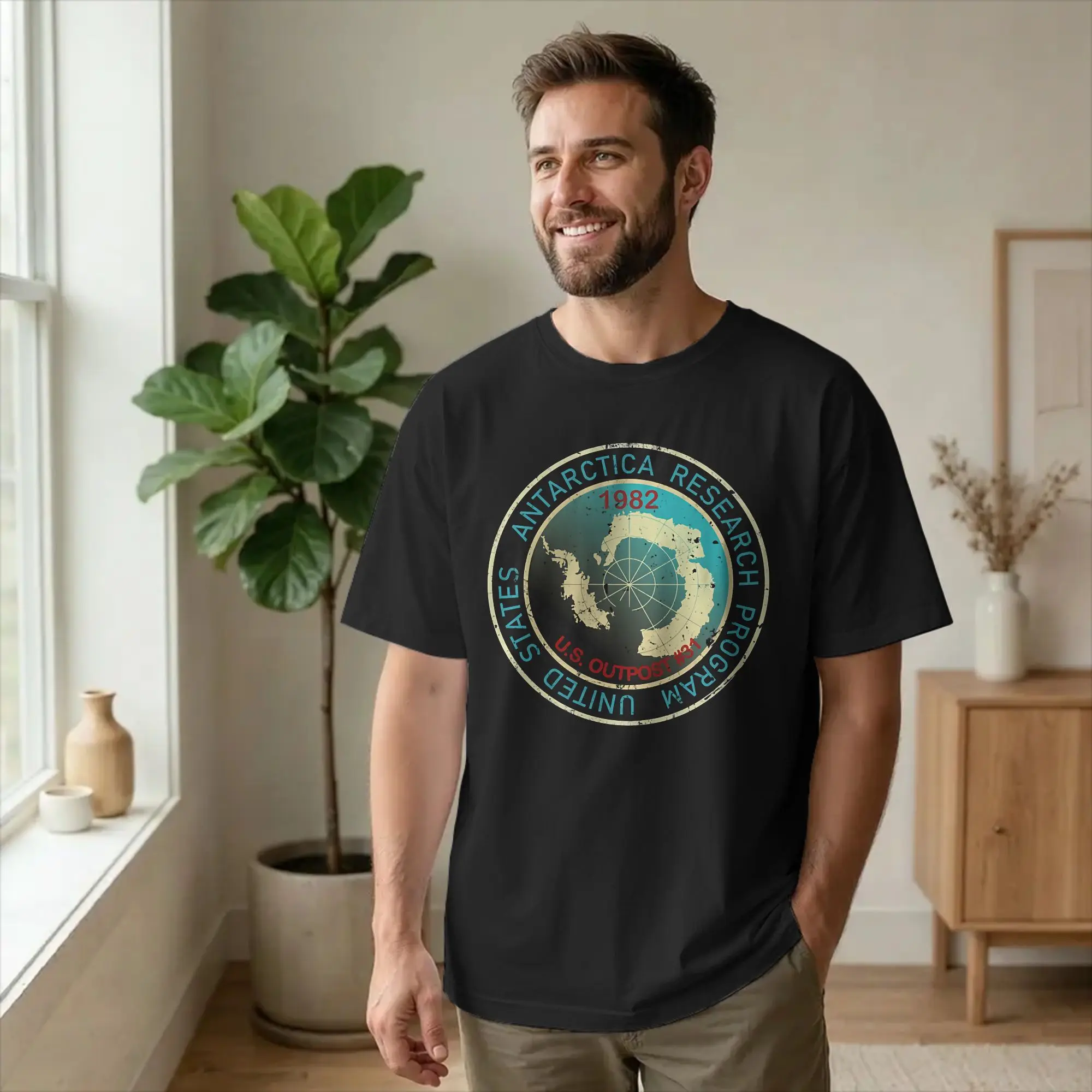 Men's MacReady Antarctica Research Program T Shirts Outpost 31 Cotton Clothing Creative Short Sleeve Round Neck Tees T-Shirts