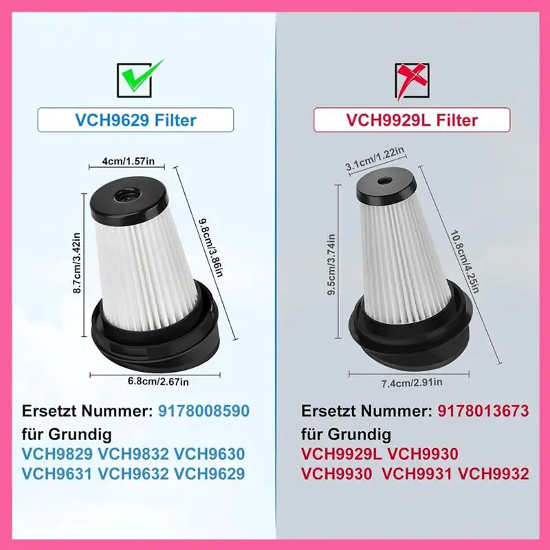 

Сменные фильтры ABNM для Grundig VCH9829 VCH9832 VCH9630 VCH9631 VCH9632 2 в 1, беспроводной и ручной пылесос