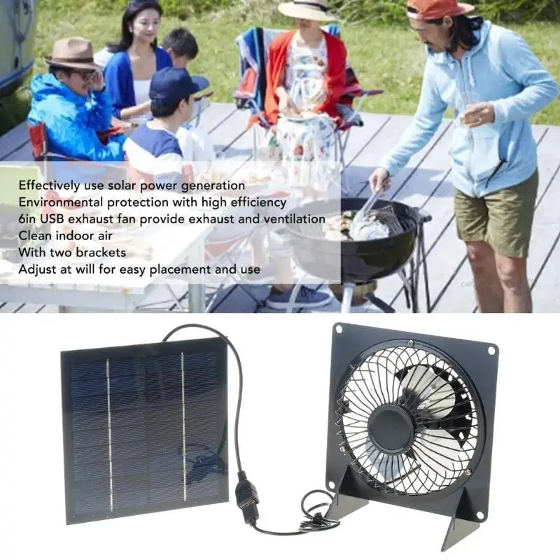 27RB أحادي البلورة مروحة عادم لوحة شمسية لمروحة تهوية تدفقات الهواء الطبيعية