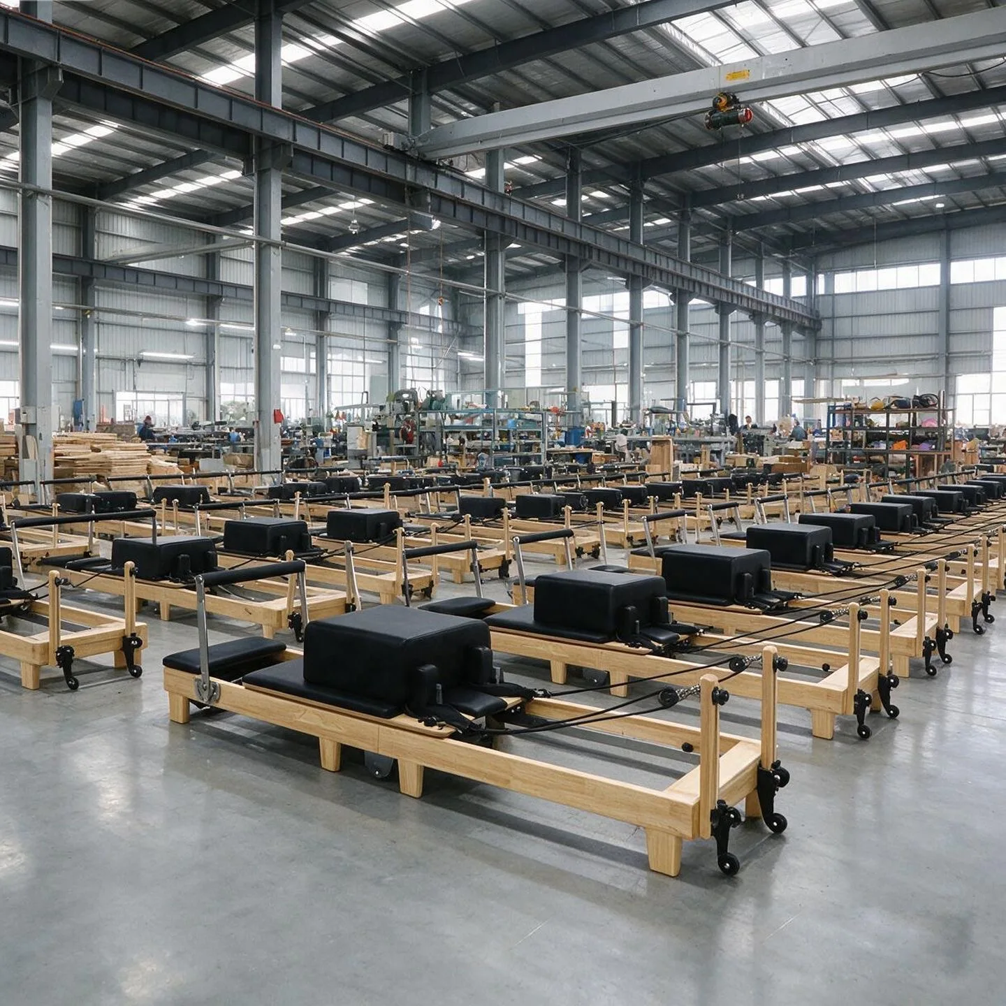 Foldable Pilates Bed Core Fit Equipment Training Fitness Bed Customizable with Square Box Pilates Reformer