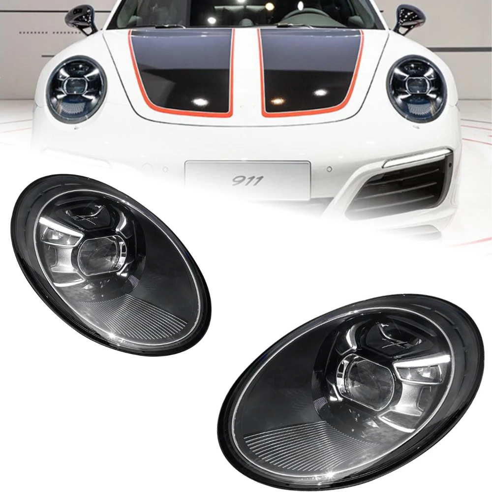 Car Lights For Porsche 911 LED Headlights DRL 2013-2019 Automotive Accessories Front Projector Lens Head Lamp 992 Design