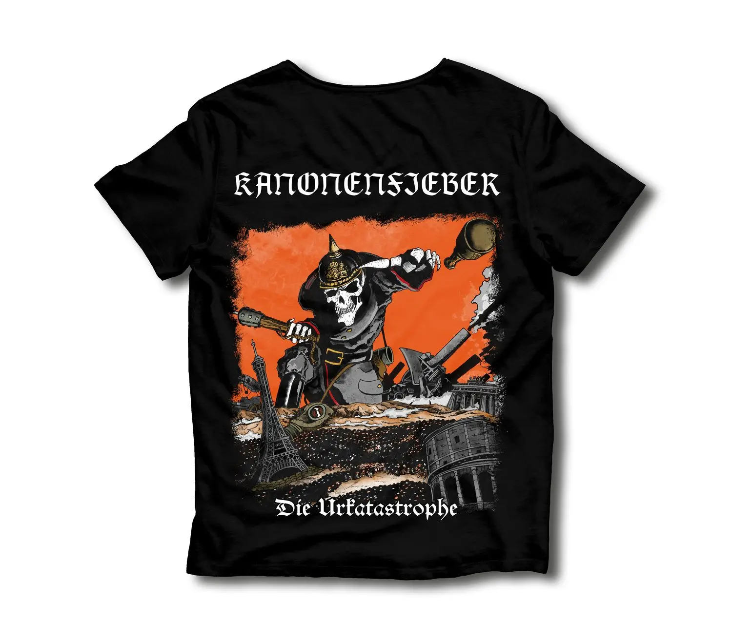 Rock Punk Tops Gothic Dark Heavy Metal T-shirt Kanonenfieber Pirnt Oversized Casual Cotton Streetwear Female Male Clothes Unisex