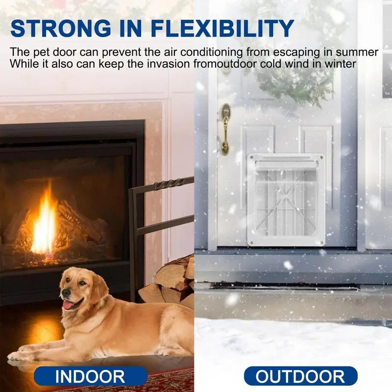 Dog Door For Wall Durable Weatherproof Pet Door Lightweight Pet Safe Dog Door With Transparent Flap