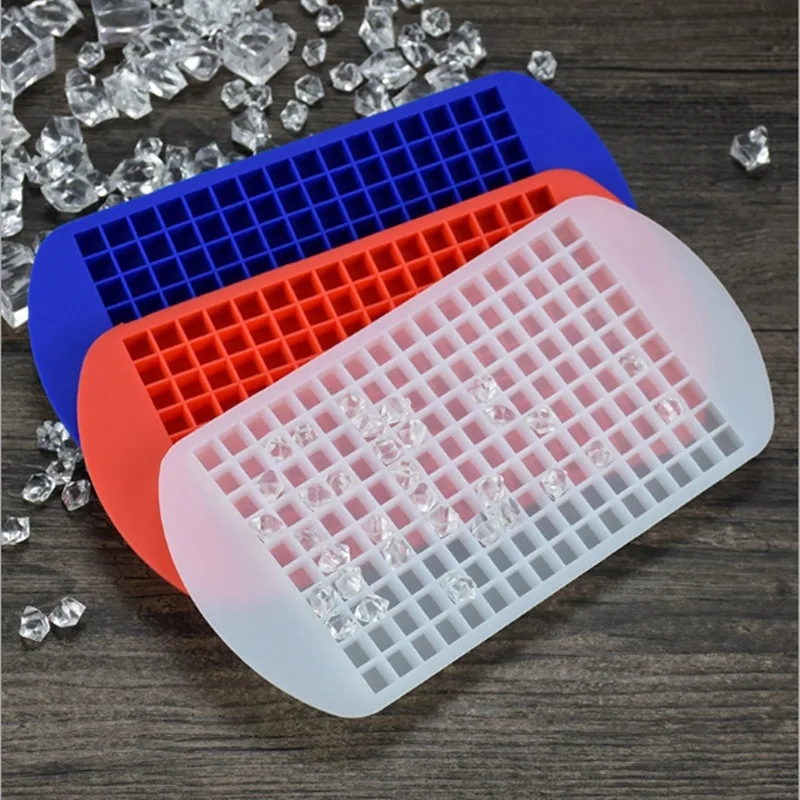 160 Grid Silicone Ice Cube Tray Food Grade Large Ice Maker Mold For Freezing Water Juice Cocktail Whiskey Cooling