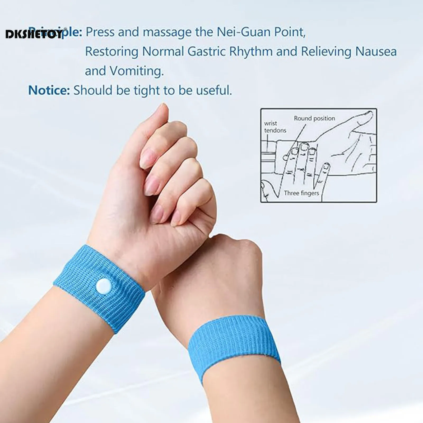 Travel Motion Sickness Wristband Braces Chinese Medicine Physiotherapy Nausea Relief Dizziness Vomiting Car Boat Flying Sickness