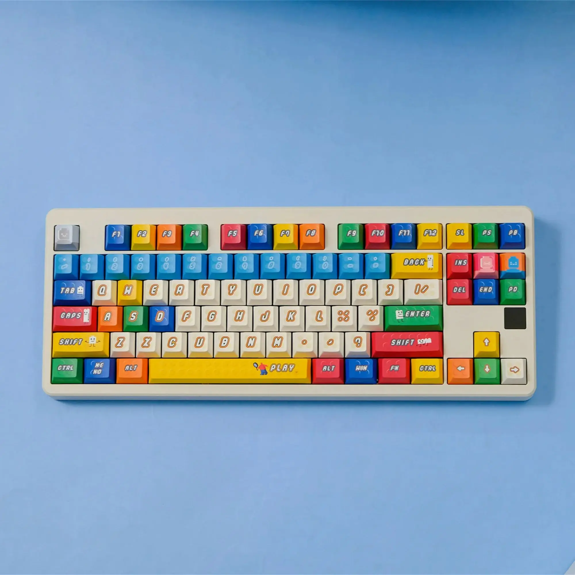 PLAY LEGO Keycaps 150 Keys PBT Material Keycaps CHERRY Profile DYE-SUB For MX Switch Wooting Mechanical Keyboard ISO ANSI Layout