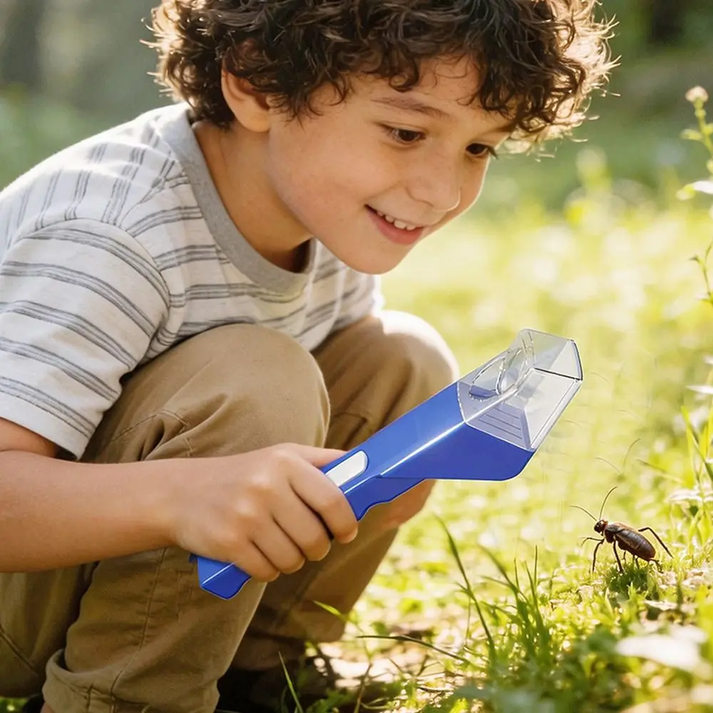 Transparent Observer Box Handheld Insect Catcher Push Type Safe Capture Portable Insect Observer Reusable Tool