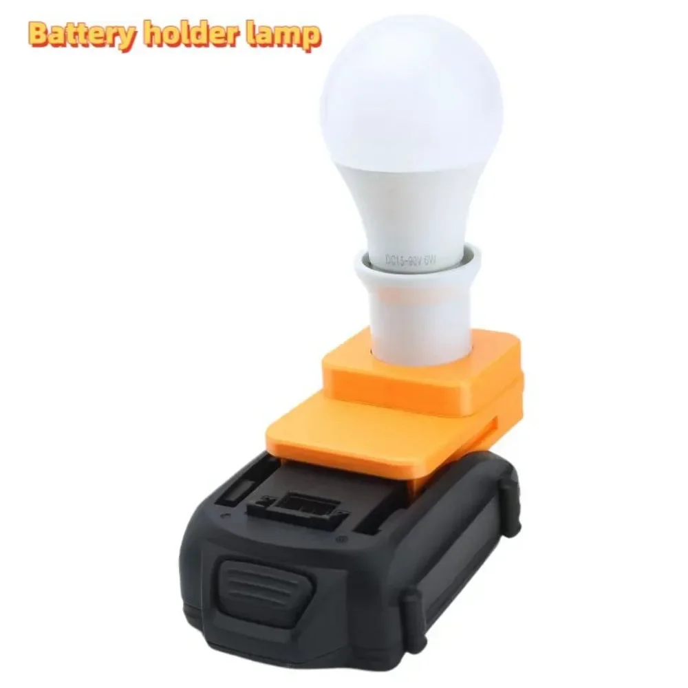 For Worx 6PIN 20v Battery Holder Portable Lighting LED  Lamp Light Bulbs  Cool White BULB (N0 BATTERY)