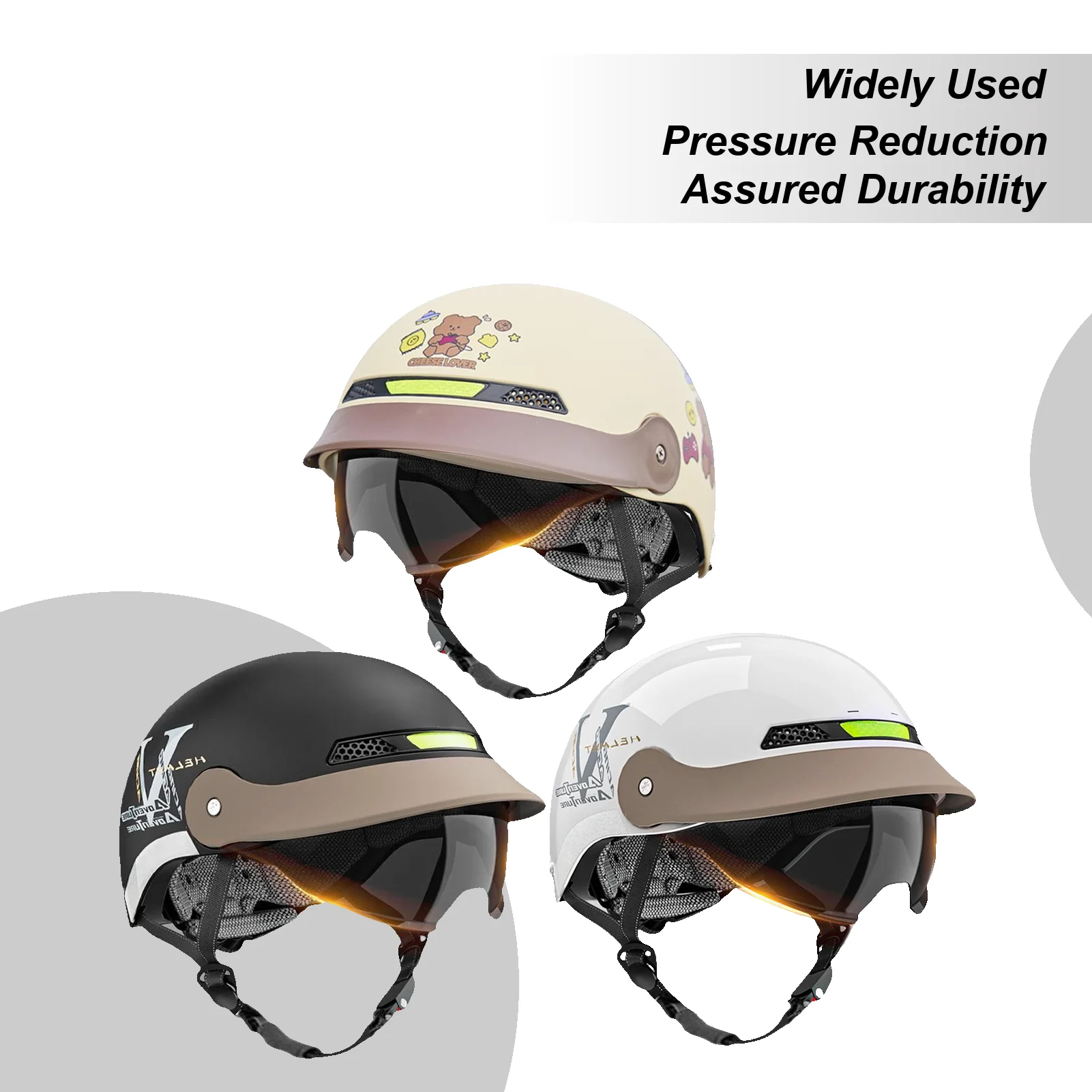 

Половина мотоциклетного шлема, солнцезащитный козырек, велосипедный шлем, быстросъемный головной убор для мужчин и женщин, ATV Cruiser, велосипед, горный скейтборд