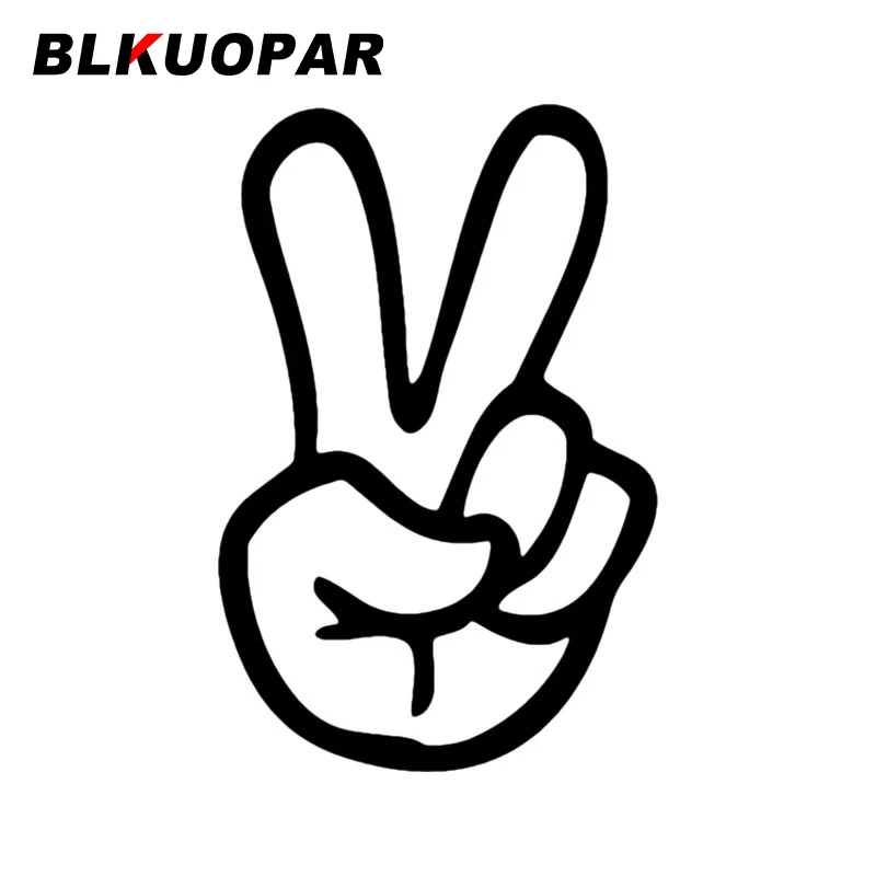 

BLKUOPAR Cartoon Fingers Decals Scratch-Proof Occlusion Scratch Car Stickers Silhouette Die Cut Helmet VAN Car Door Protector