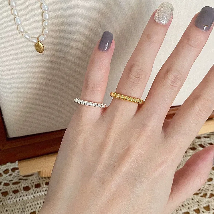 925 Sterling Silver Geometric Fine Adjustable Ring