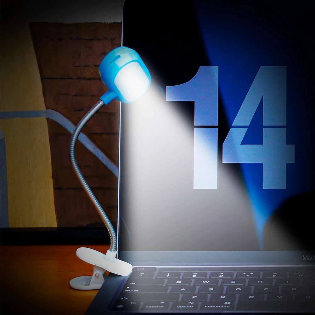 LED Clip-Lampe – 28 LEDs, Warmweiß, 360° Drehbar, Mit USB-Anschluss & Batteriebetrieb, Für Schreibtisch & Nachtisch