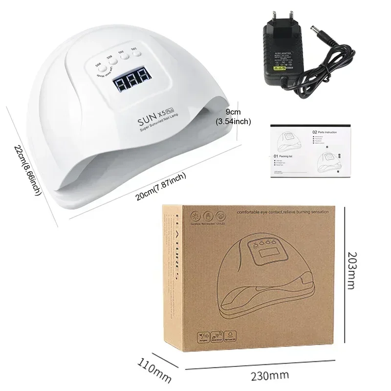 Sun X5 Plus UV LED مصباح لمسمار مانيكير 36 المصابيح المهنية هلام البولندية تجفيف مصابيح مع الموقت أدوات معدات الاستشعار التلقائي