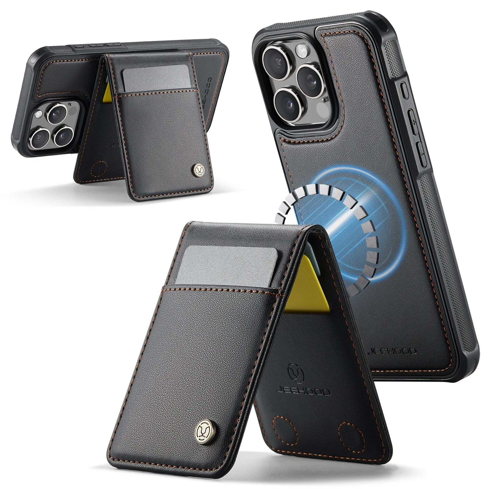 

Съемный магнитный кожаный чехол-кошелек 2 в 1, для iPhone 17 Pro Max 13 11 12 14 15 16 Pro Max Plus, чехол-подставка для карт