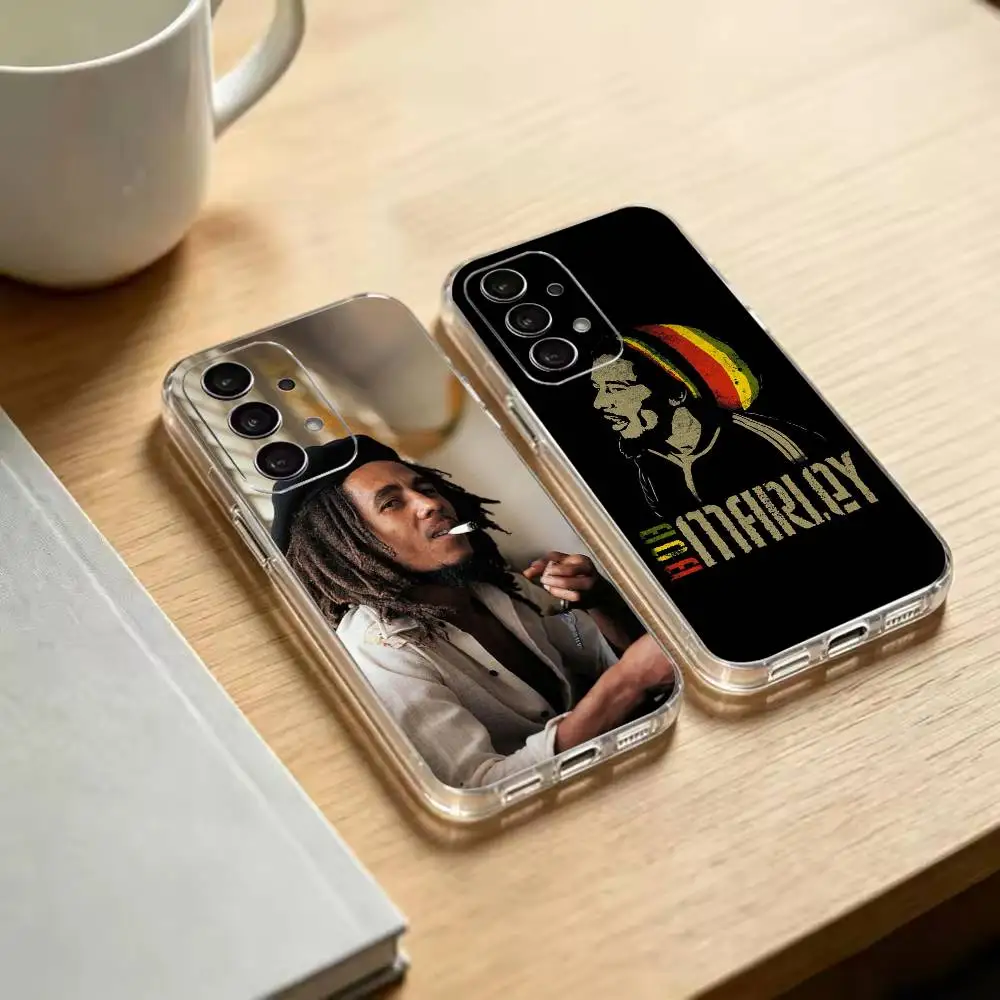 Bob M-marley Reggae  Clear Soft Silicone Phone Case for Samsung S25 S24 S23 S22 S21 S20 Ultra Plus