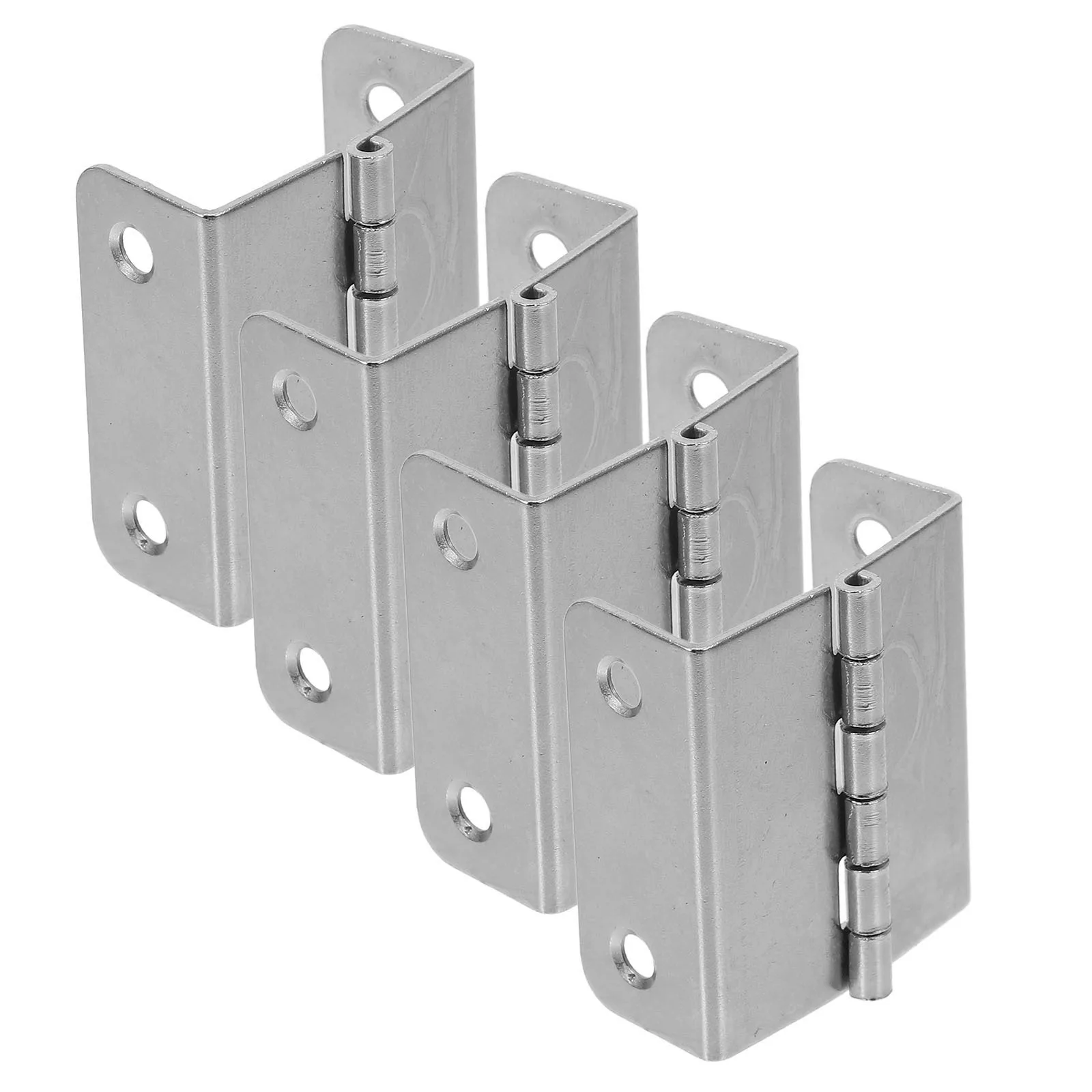 

4Pcs 4-Hole Folding Hinges Durable Silent Operation Adjustable Furniture Cabinet Doors Home Hardware Lip Up Desk Hinges