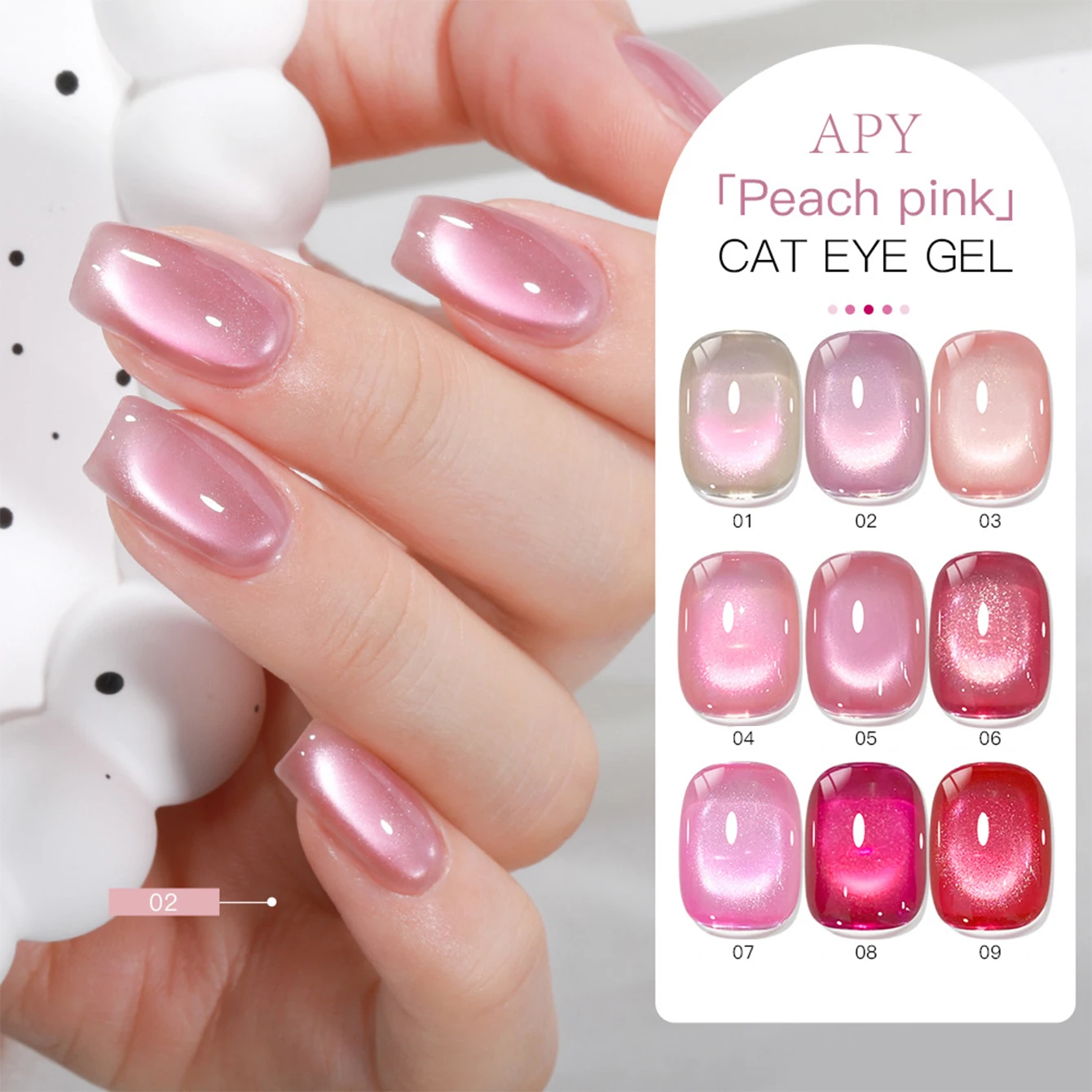 MIANEL Sheer Peach Nude Pink C - Nail Art Cat Eye Pink recensie en prijs