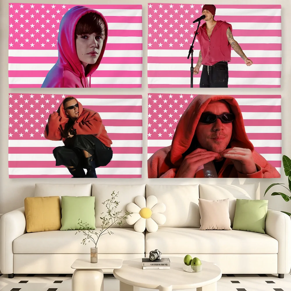 Hot Singer J-Justin B-Bieber flag For Living Room Home Dorm Decor Wall Outdoor Camping Party Banner Gifts