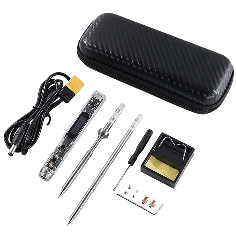 SEQURE SI012 Kit Intelligent Soldering Iron OLED Display Built‑in Buzzer PD3.0 QC2.0 DC5525 SMD Component Repair Tool