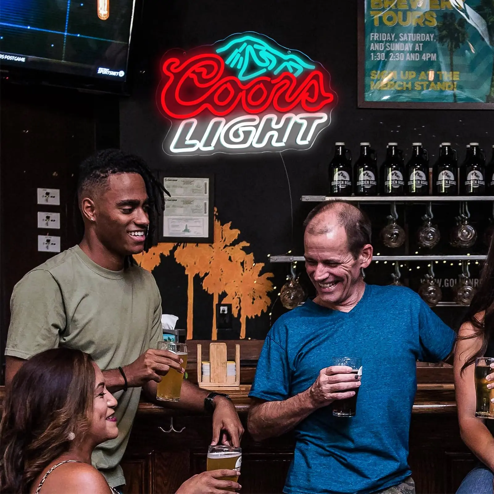 علامة نيون مخصصة، مصباح جداري LED مخصص للرجال الكهف، شريط المنزل، ديكور غرفة الألعاب، هدايا عيد الميلاد الفريدة