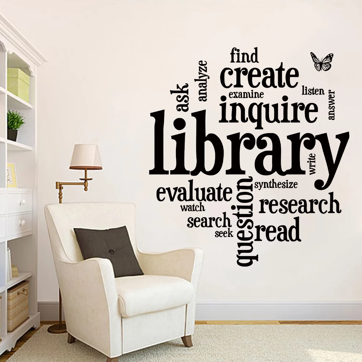 Creative Text Current Writing Wall Sticker Kids Room Sweet Home Decoration for Bedroom Library Read Wallpaper Design Wall Art