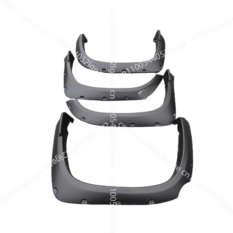 

Wider fender flares for off-road modification; full-width body kit with studded fenders.