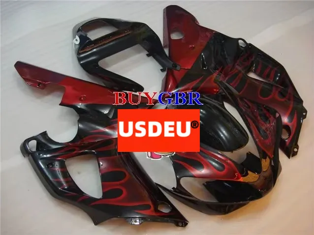 USDEU Motorcycle Fairings Red Fire fairing For Yamaha YZF1000 R1 2000 2001 fairing free windscreen