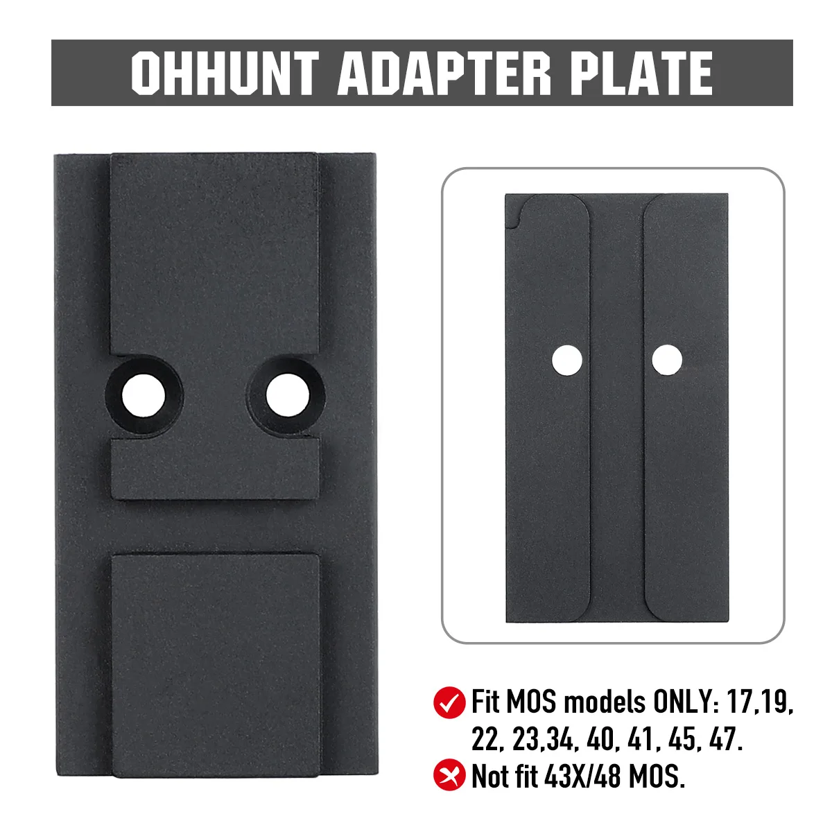 ohhunt® Red Dot MOS Adapter Plate Compatible with FB-O4/ACRO P1/P2