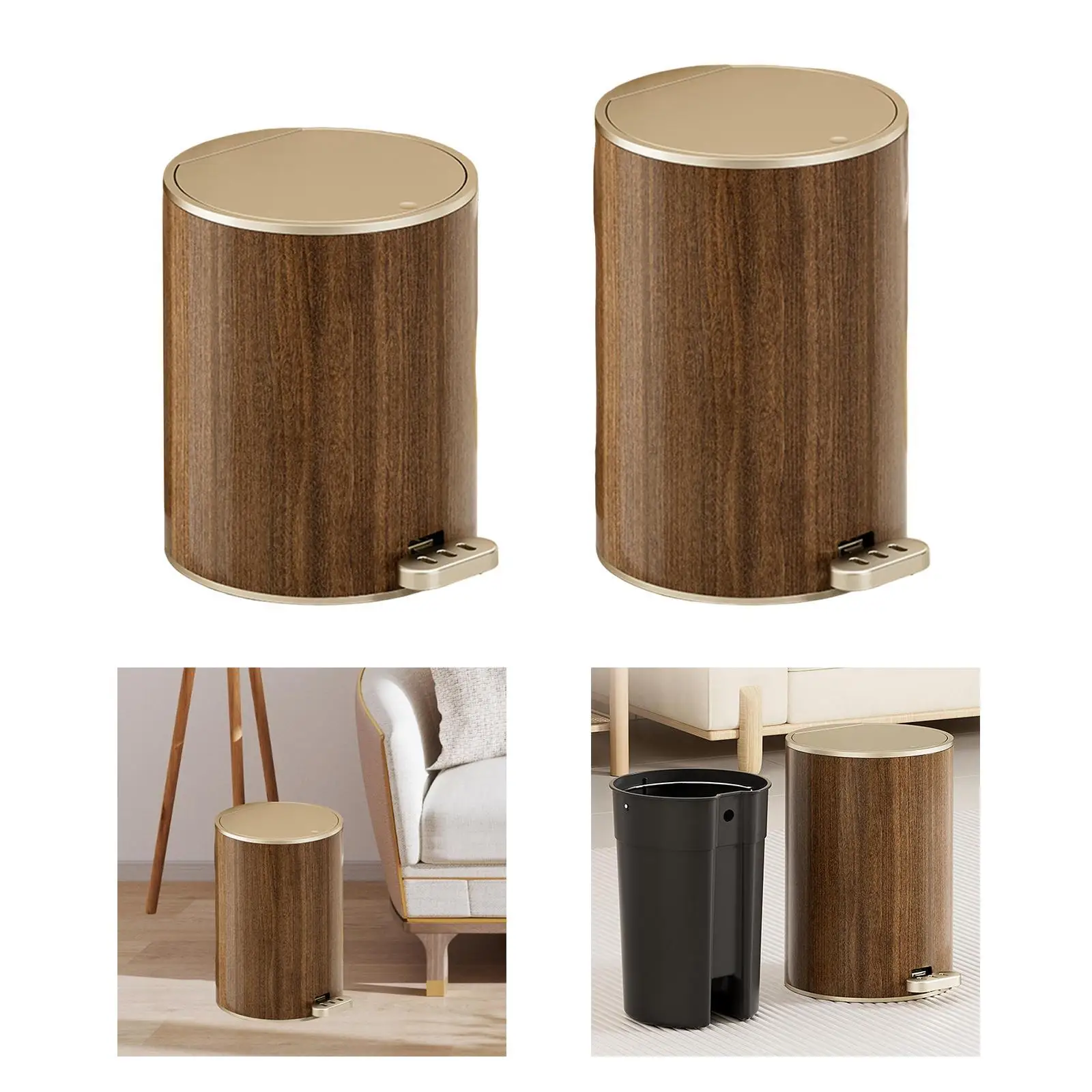 

Bathroom Trash Can with Lid Step on Trash Can for Office Laundry Room