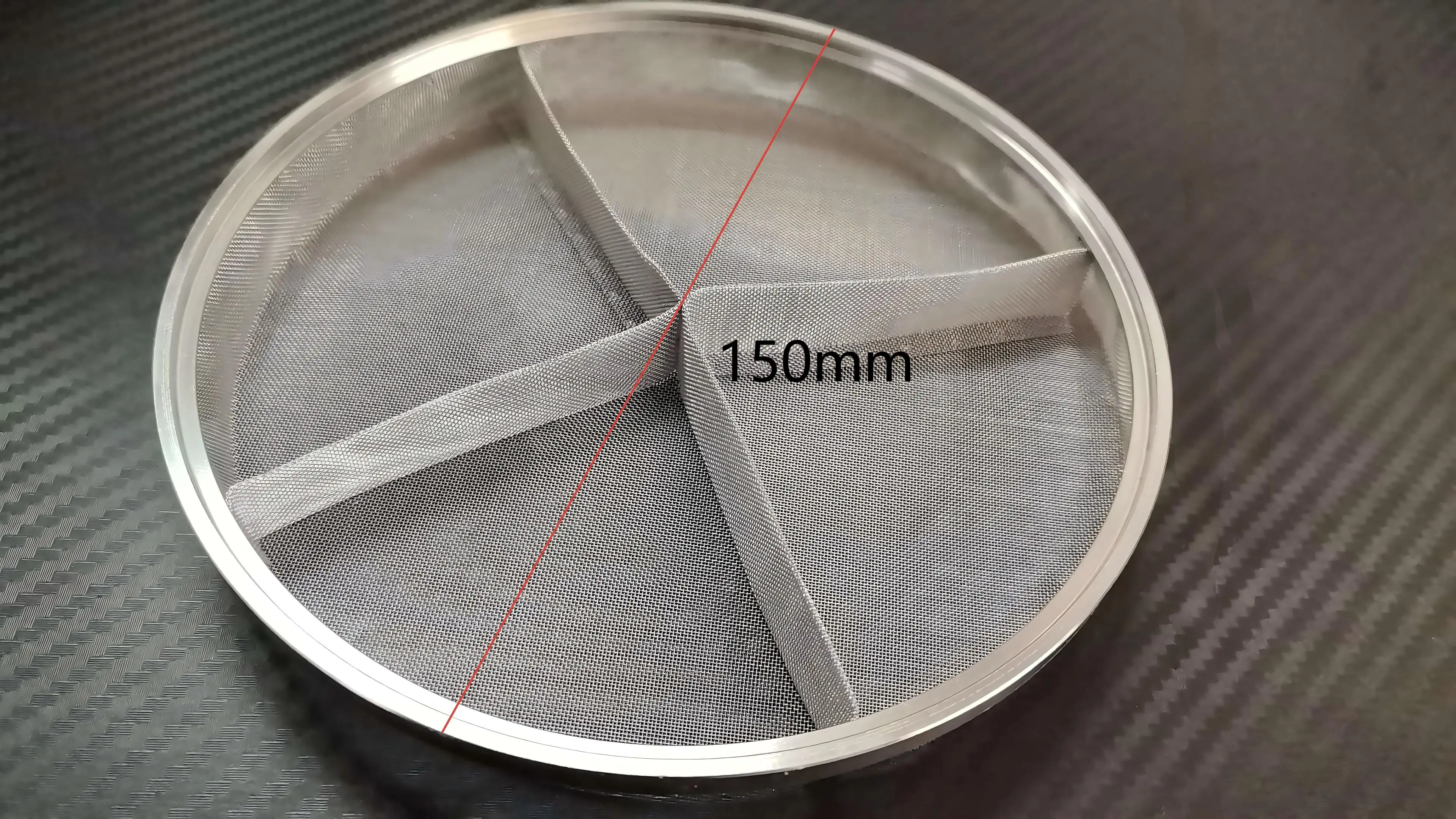 150mm Large Stainless Steel Watch Parts Cleaning Mesh Basket Oil‑Washing Strainer with Separate Compartment for Ultrasonic Clea
