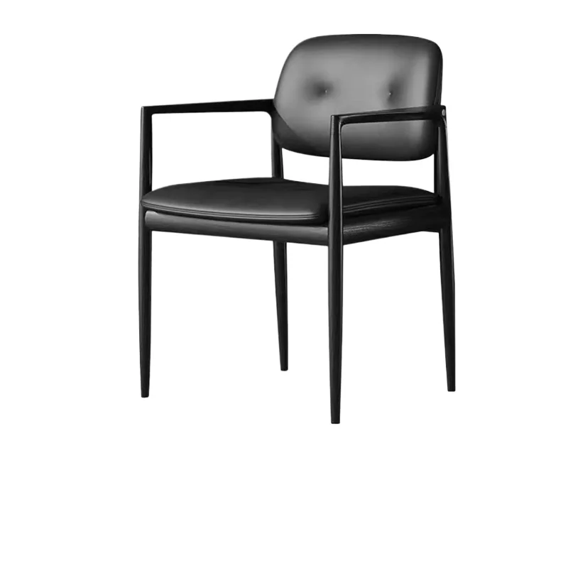 كرسي بذراعين إيطالي عتيق بسيط يستخدم من الخشب الصلب كرسي مسند ظهر بسيط مريح وأثاث مطعم متين #6