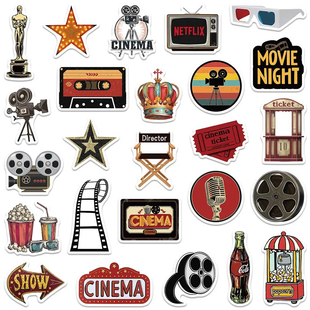 10/50PCS Cartoon Retro Movie INS Style Graffiti Adesivo Decorazione fai da te Mmobile Cassa del telefono Notebook Tazza d'acqua Giocattolo Regalo Adesivo